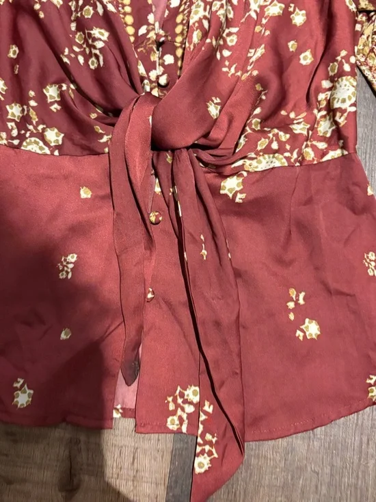 Free People Run Free Blouse size Small - Picture 5 of 6